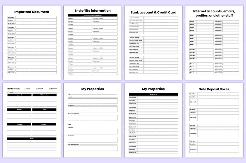 End of Life Planner Guide - CraftNest - Digital Crafting and Art
