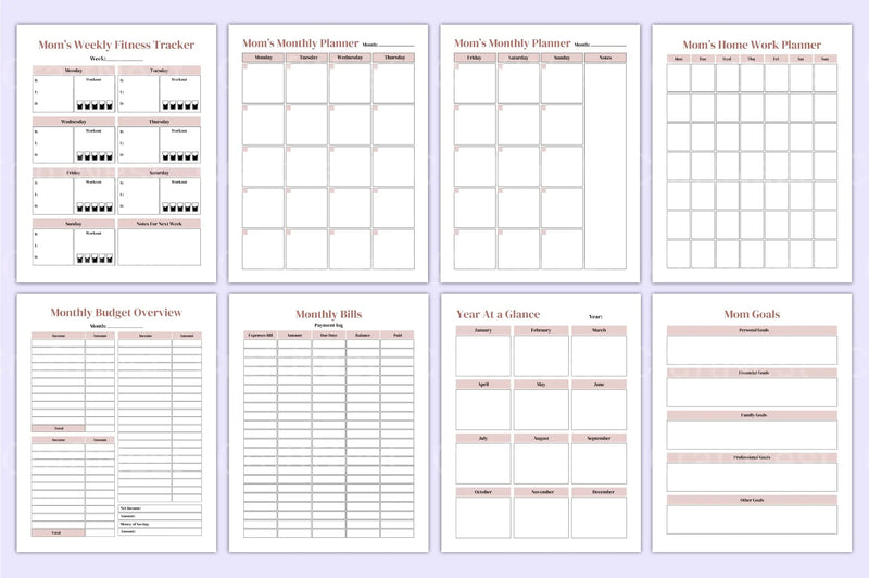 Mom Planner Canva Template - CraftNest - Digital Crafting and Art