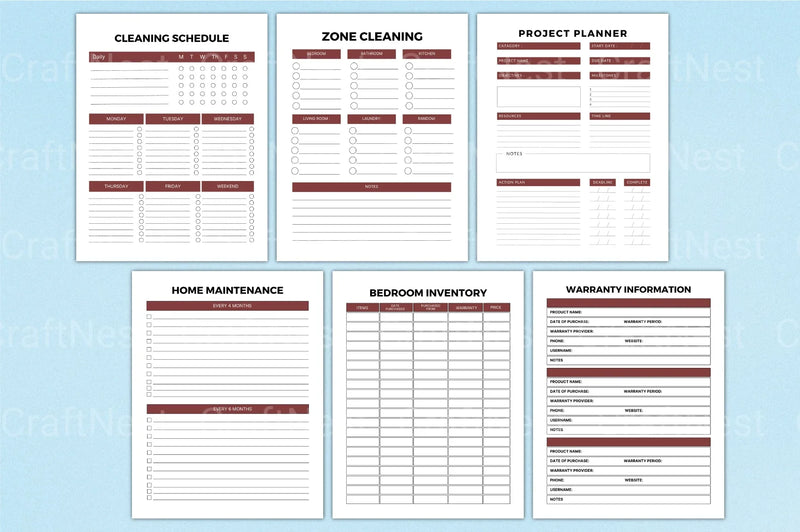 Home Maintenance Planner Guide - CraftNest - Digital Crafting and Art