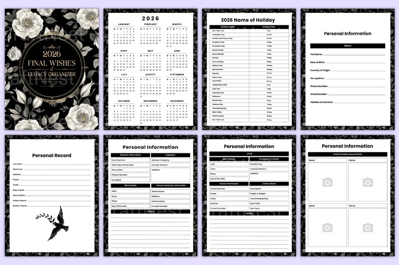 Final Wishes Legacy Organizer - CraftNest - Digital Crafting and Art