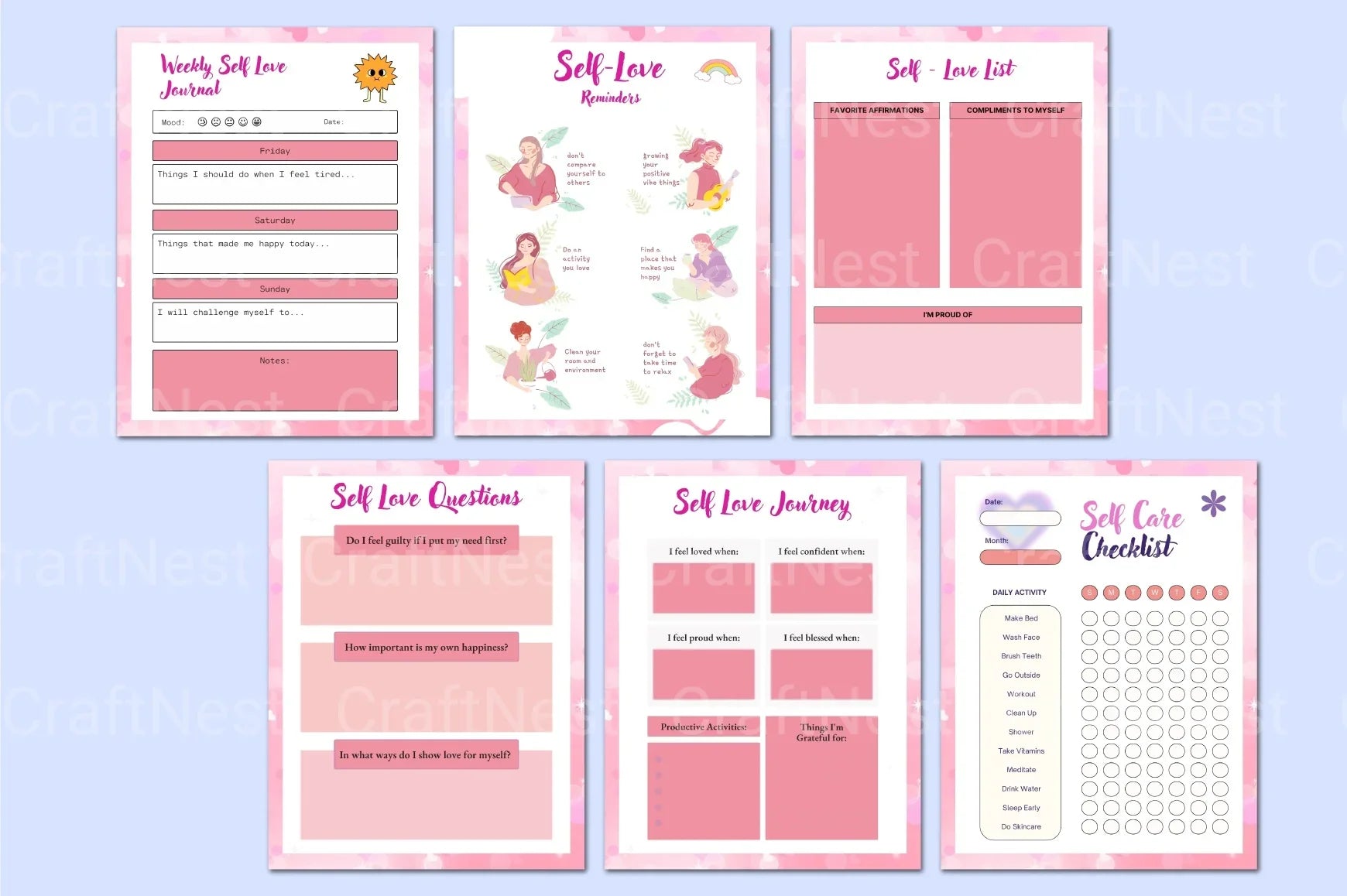 Self Esteem Workbook for Kids - CraftNest - Digital Crafting and Art