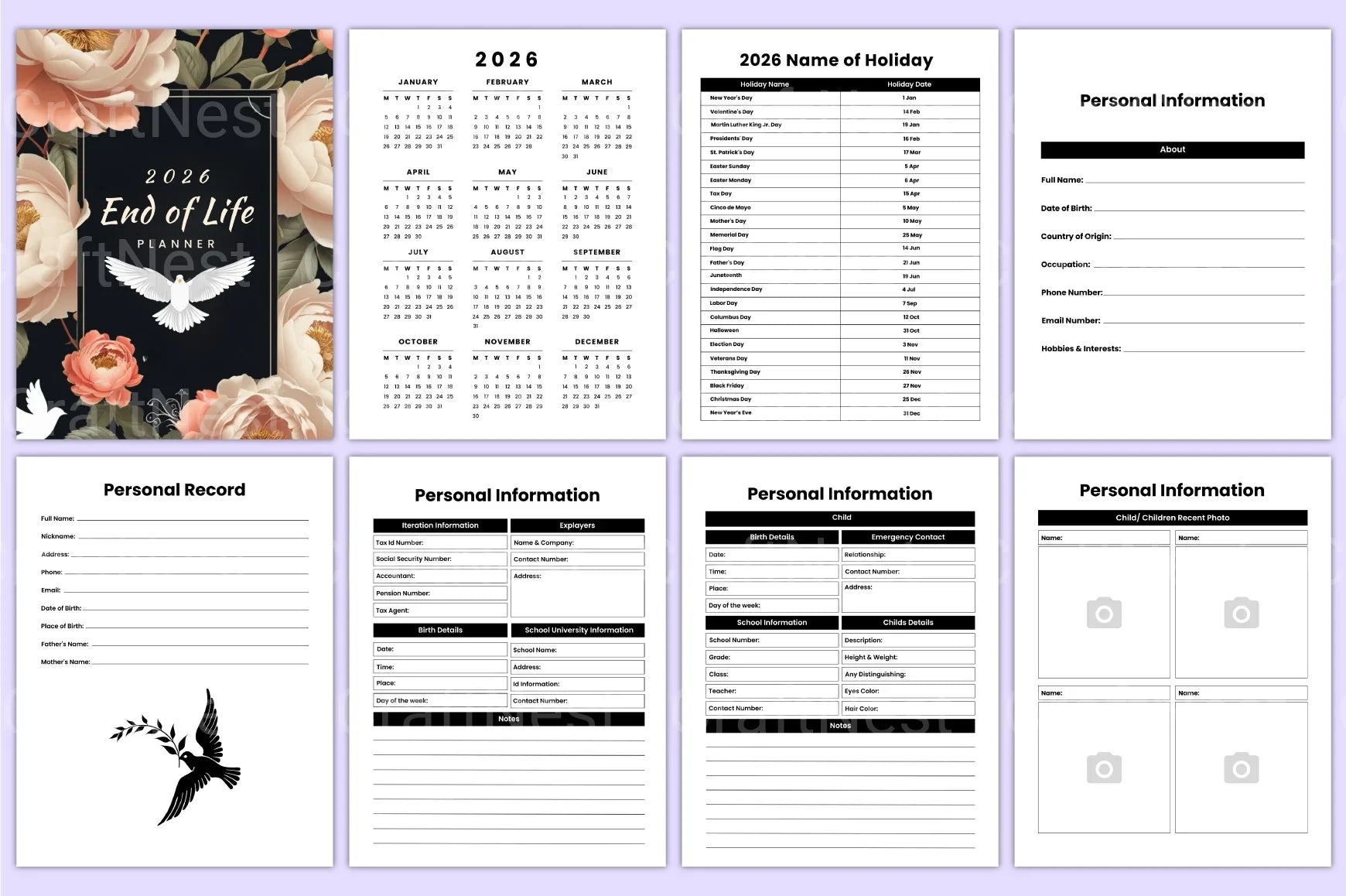End of Life Planner Guide - CraftNest - Digital Crafting and Art