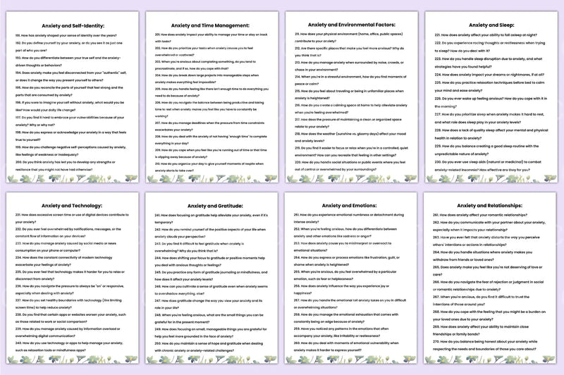 400 Deep Anxiety Prompts for Mindfulness - CraftNest - Digital Crafting and Art