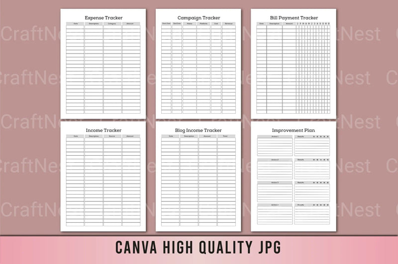 Social Media Planner Template - CraftNest - Digital Crafting and Art