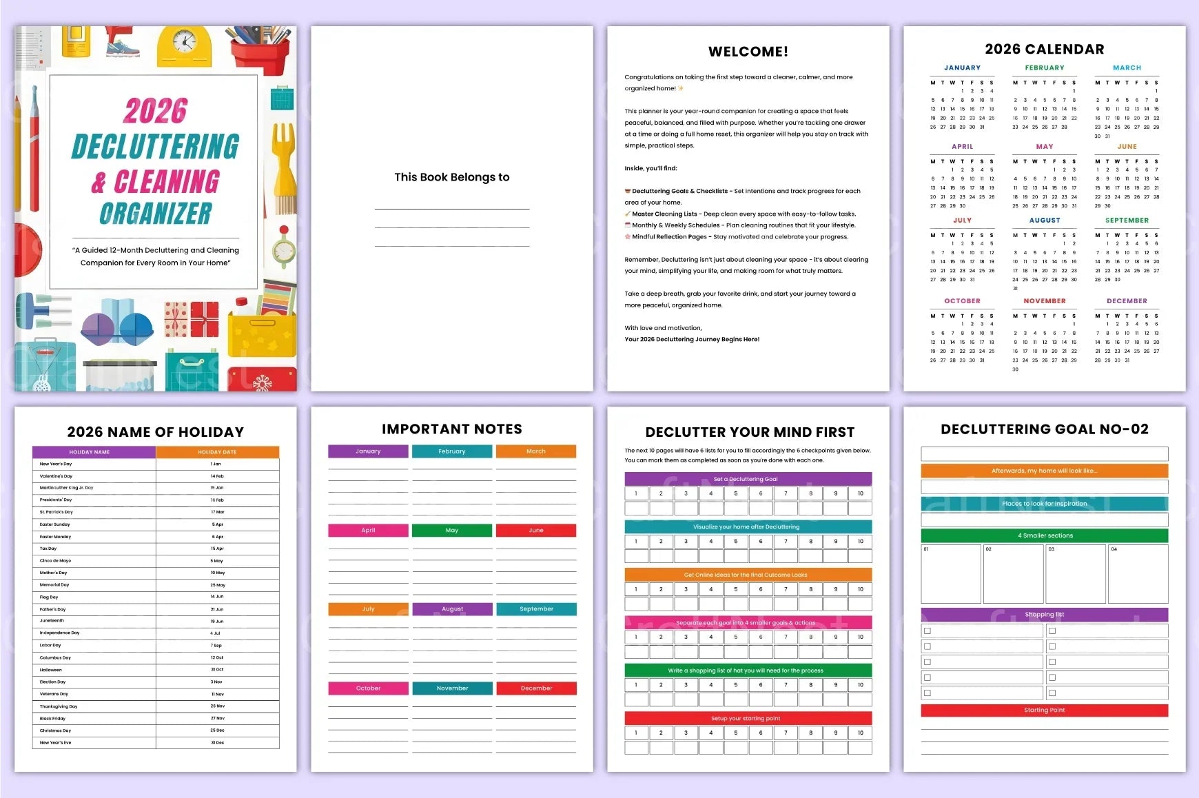 Decluttering and Cleaning Organizer - CraftNest - Digital Crafting and Art