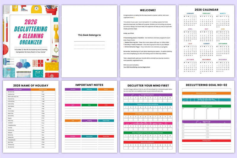 Decluttering and Cleaning Organizer - CraftNest - Digital Crafting and Art