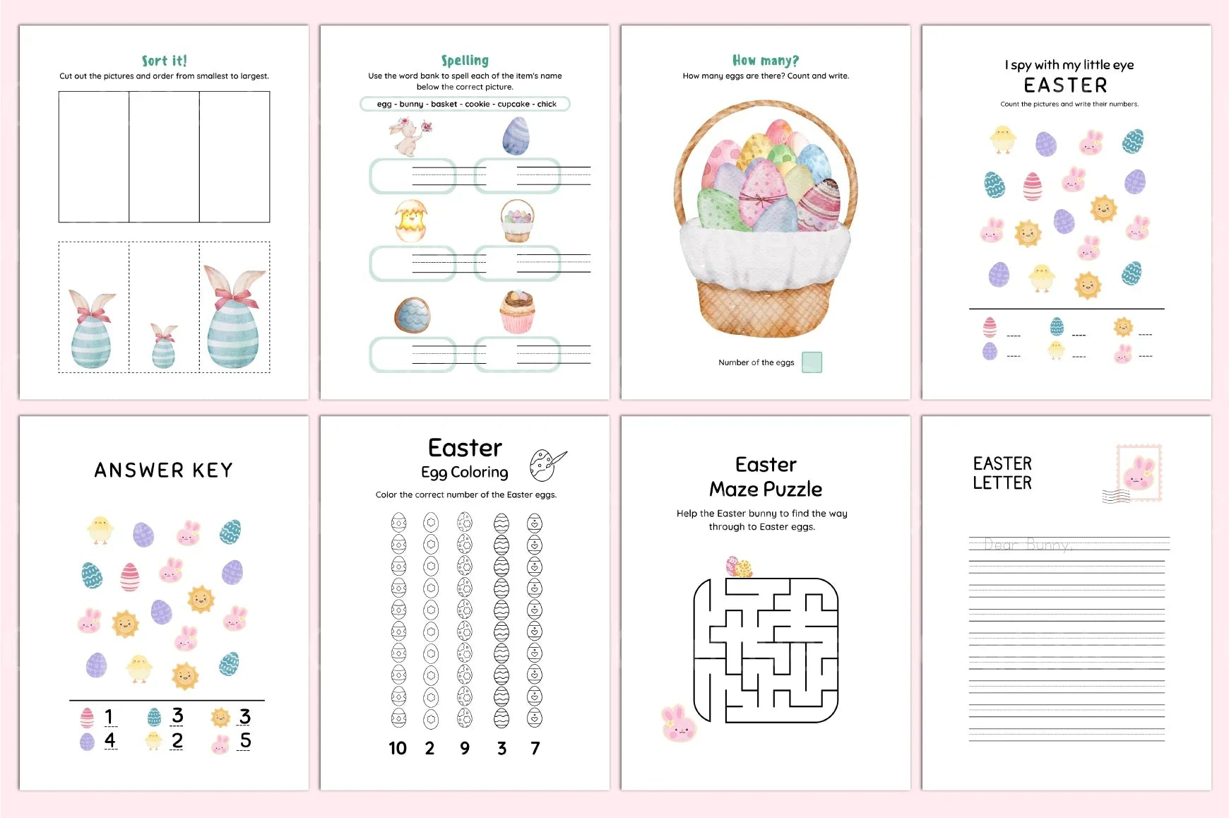 Easter Activity Book for Kids - CraftNest - Digital Crafting and Art