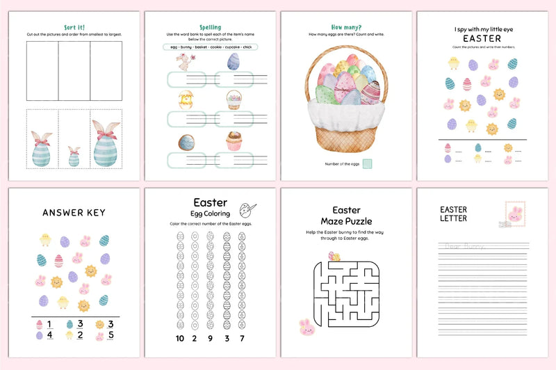 Easter Activity Book for Kids - CraftNest - Digital Crafting and Art
