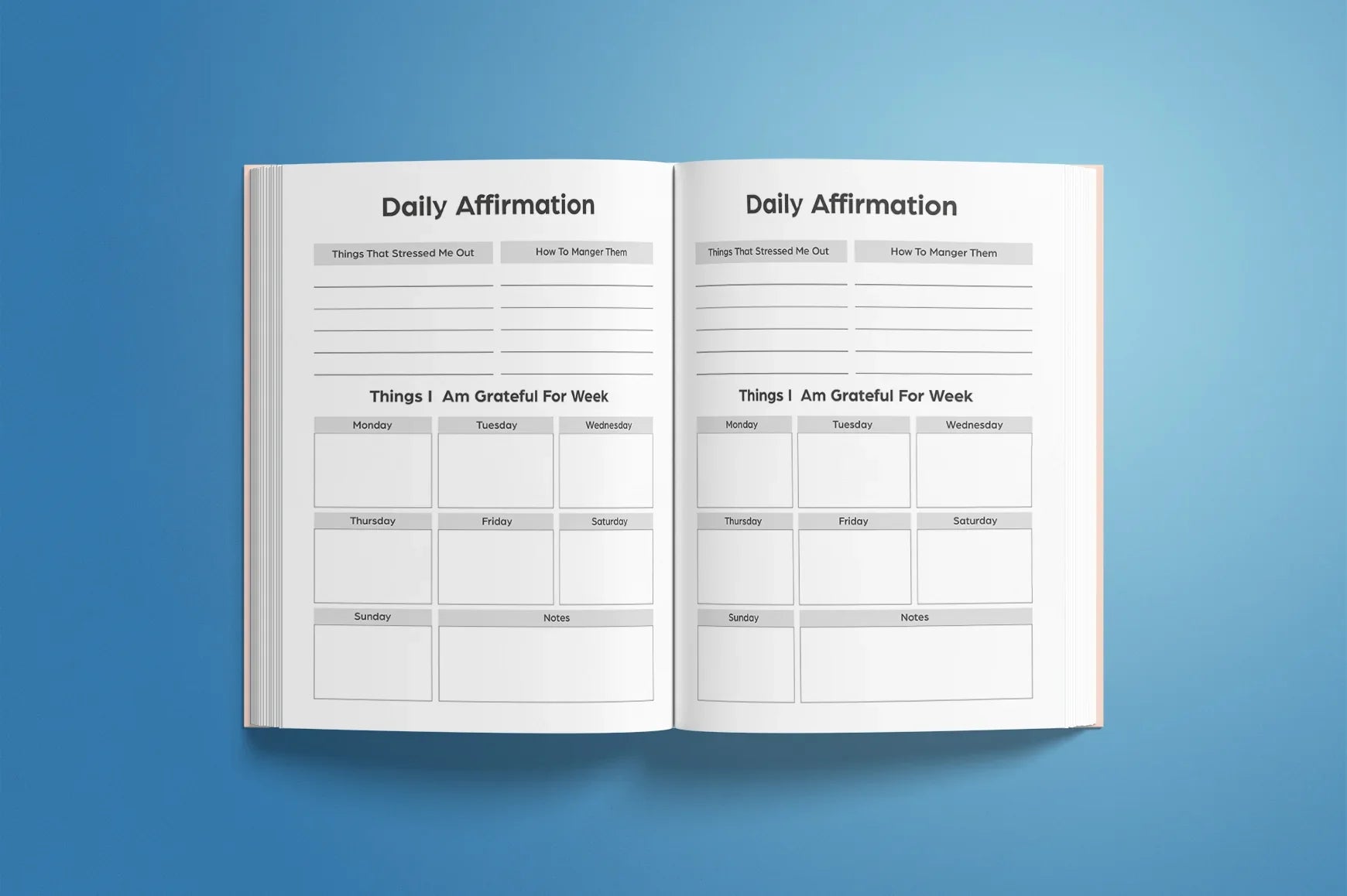 Daily Positive Affirmation Planner - CraftNest - Digital Crafting and Art