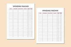 Spending Tracker Planner - CraftNest - Digital Crafting and Art