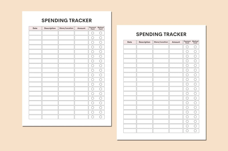 Spending Tracker Planner - CraftNest - Digital Crafting and Art