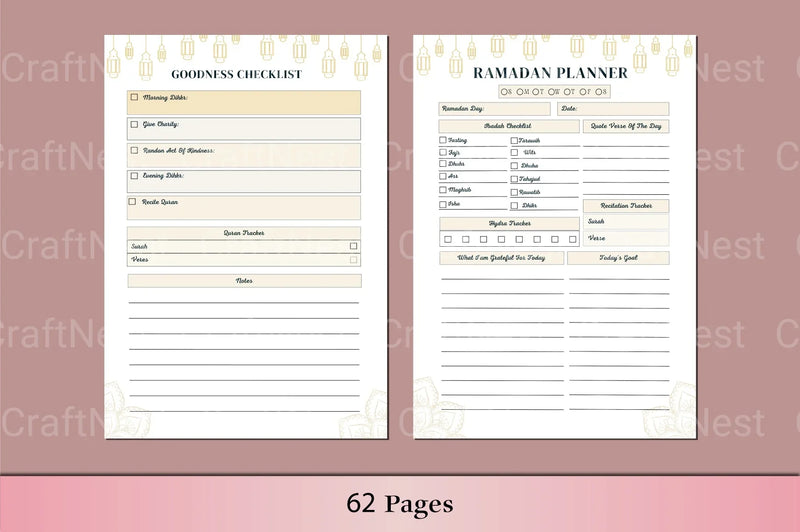 Ramadan Planner: Organize Your Month Effectively - CraftNest - Digital Crafting and Art