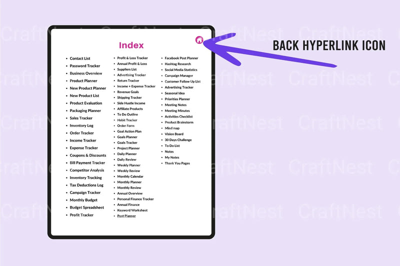 Side Hustle Planner for Entrepreneurs - CraftNest - Digital Crafting and Art
