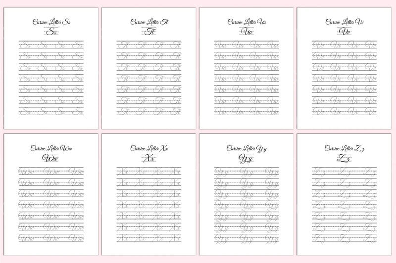 Cursive Letter Workbook for Handwriting Practice - CraftNest - Digital Crafting and Art