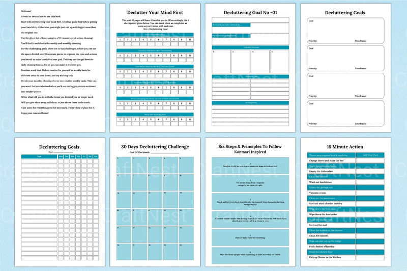 Decluttering Planner & Organizer - CraftNest - Digital Crafting and Art