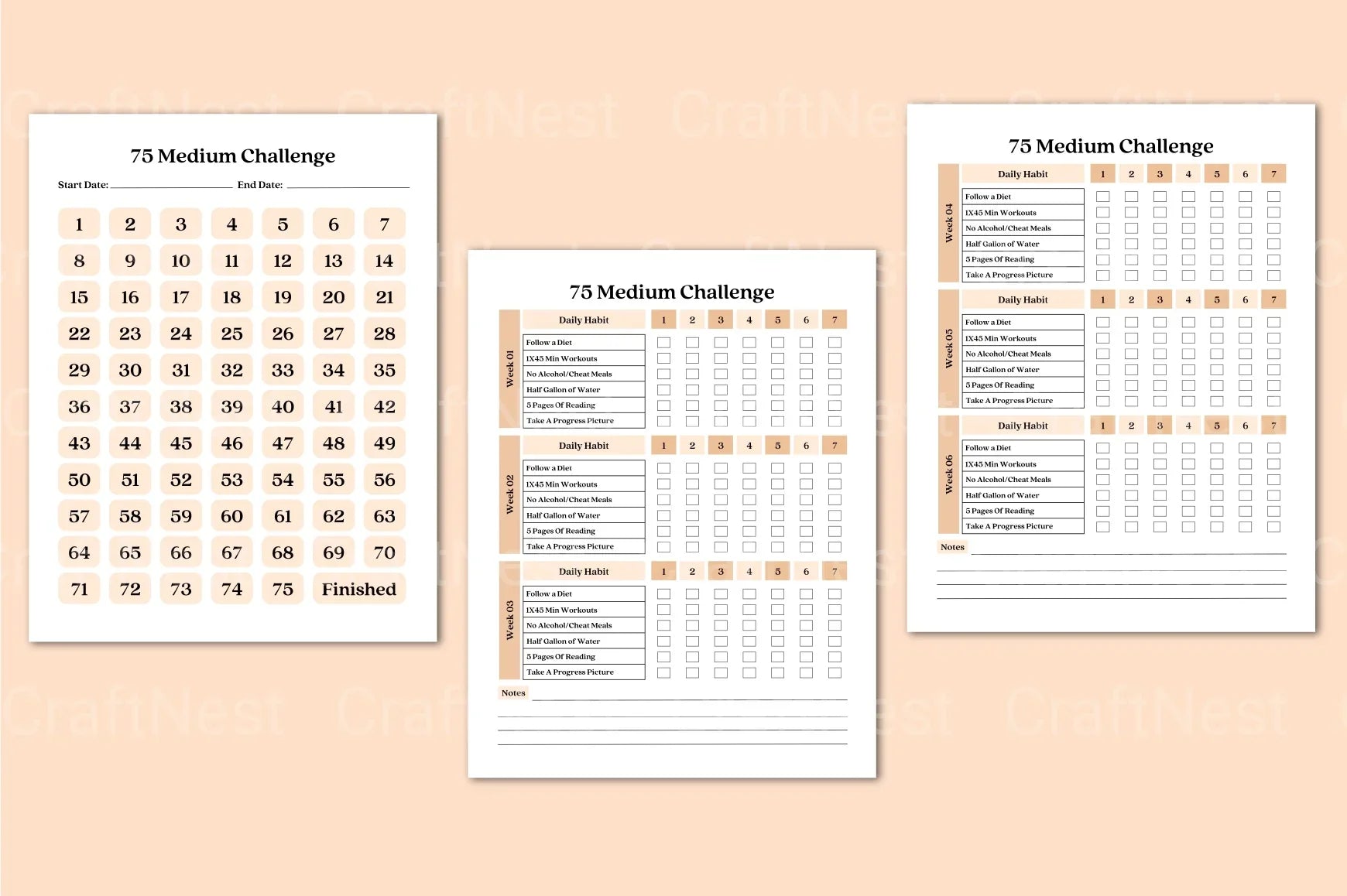 Medium Challenge Tracker: Stay Organized and Motivated - CraftNest - Digital Crafting and Art