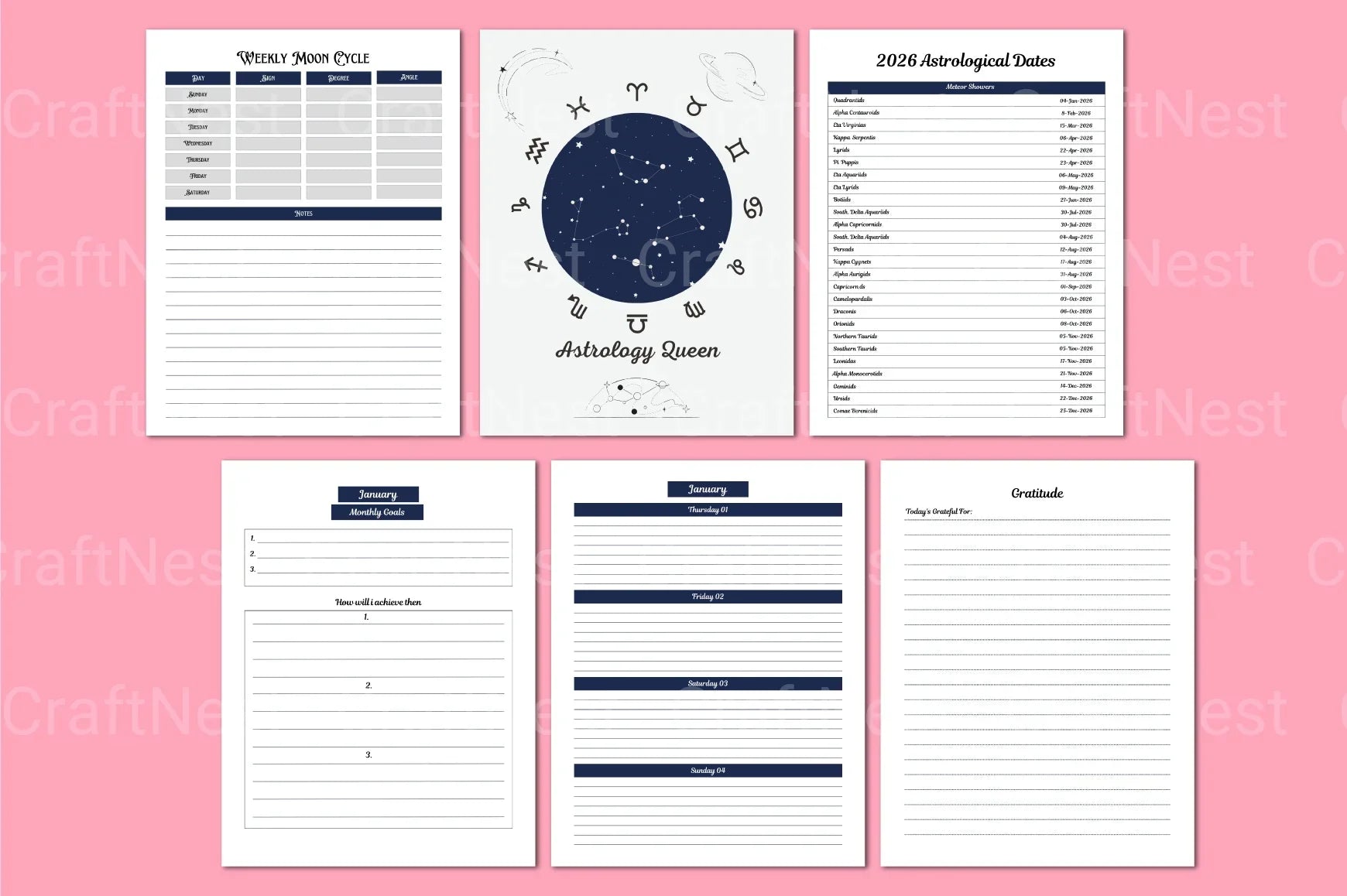 Astrology Witchcraft Workbook for Beginners - CraftNest - Digital Crafting and Art
