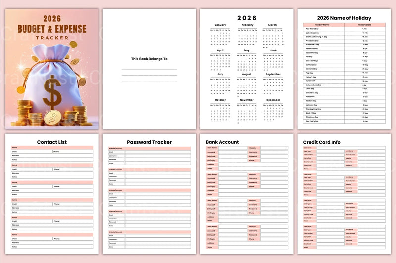 Budget Expense Tracker Tool - CraftNest - Digital Crafting and Art