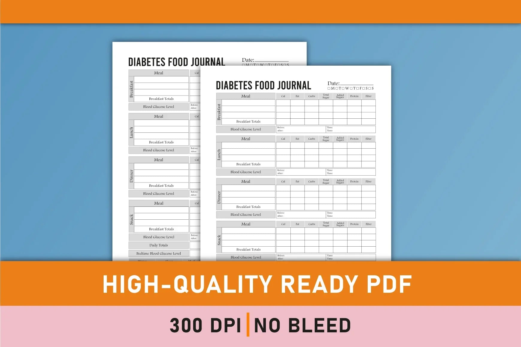 Diabetes Meal Planner Guide Bundle - CraftNest - Digital Crafting and Art