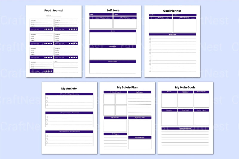 Wellbeing Clarity Workbook for Personal Growth - CraftNest - Digital Crafting and Art