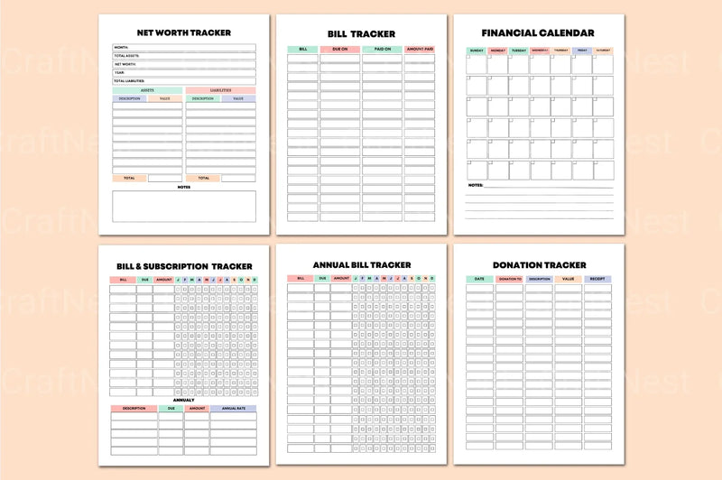 Rainbow Budget Planner for Effective Financial Management - CraftNest - Digital Crafting and Art