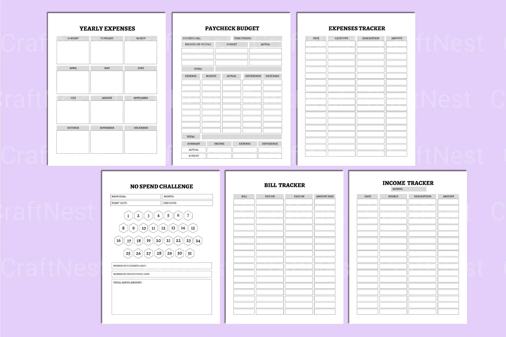Money Mindset Planner for Financial Success - CraftNest - Digital Crafting and Art