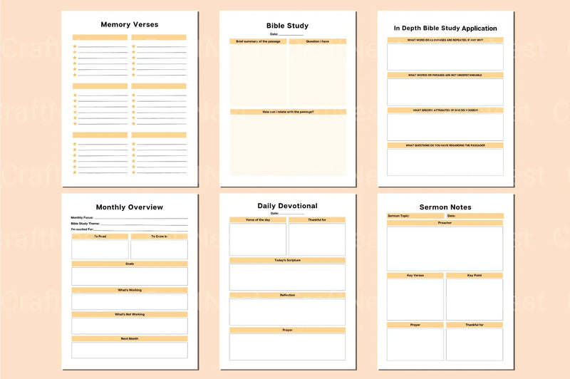 Devotional Planner for Spiritual Growth - CraftNest - Digital Crafting and Art