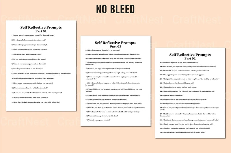 Self-Reflective Prompts for Personal Growth - CraftNest - Digital Crafting and Art