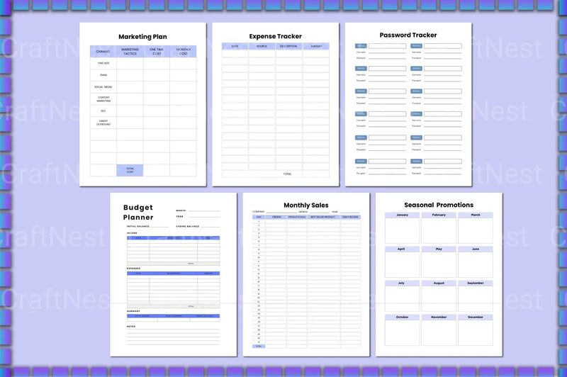 Craft Handmade Business Planner - CraftNest - Digital Crafting and Art