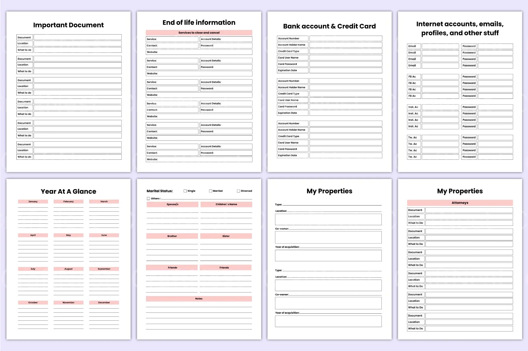End of Life Planner Guide - CraftNest - Digital Crafting and Art