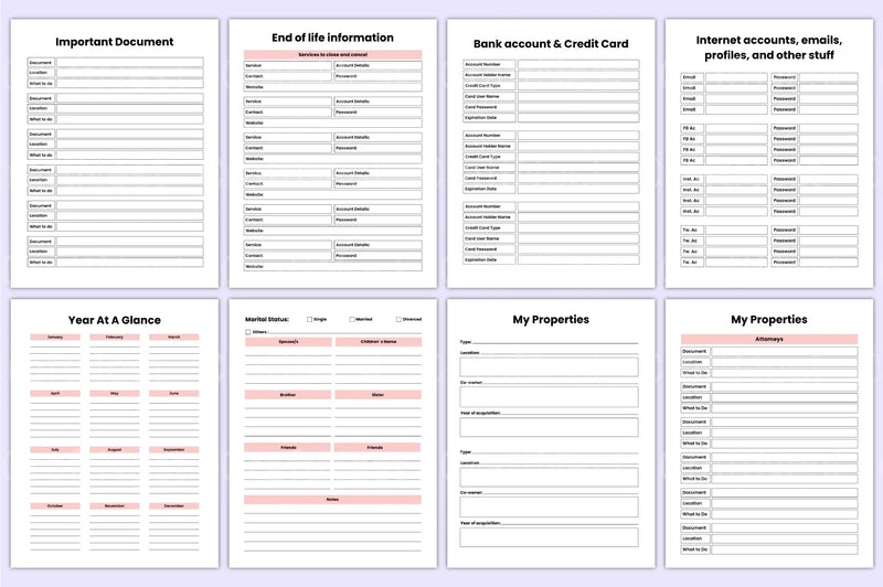 End of Life Planner Guide - CraftNest - Digital Crafting and Art