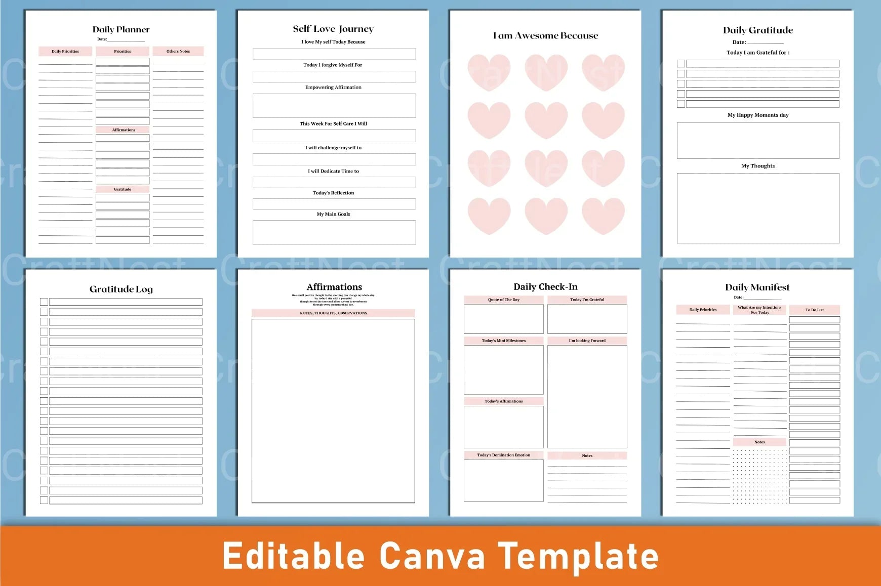 Self Confidence Planner for Personal Growth - CraftNest - Digital Crafting and Art