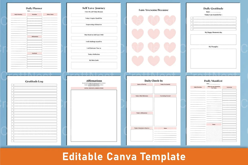 Self Confidence Planner for Personal Growth - CraftNest - Digital Crafting and Art