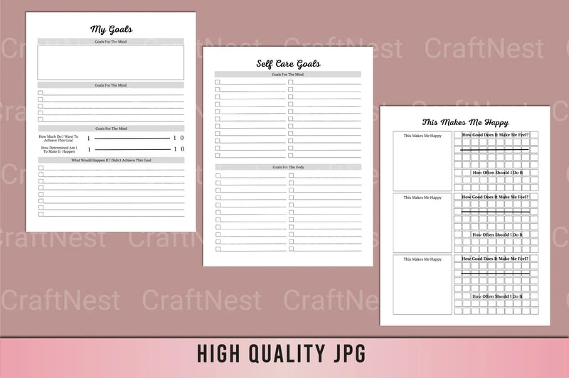 Weight Loss Self-Care Planner - CraftNest - Digital Crafting and Art