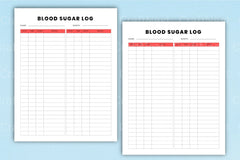 Blood Sugar Log Tracker - CraftNest - Digital Crafting and Art