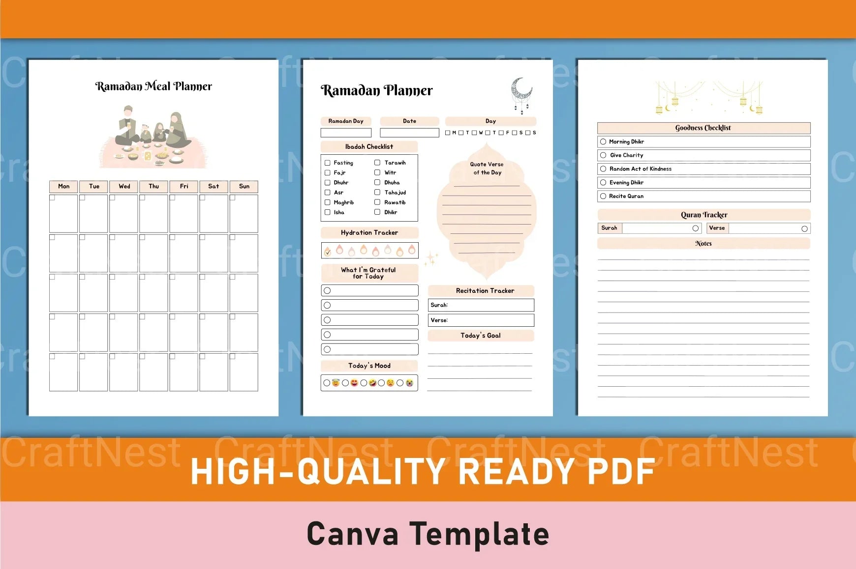 Ramadan Planner: Organize Your Month Effectively - CraftNest - Digital Crafting and Art