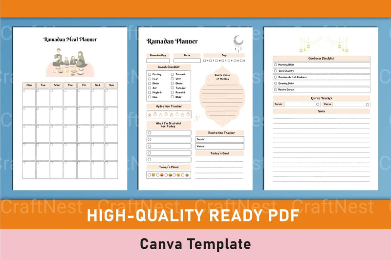 Ramadan Planner: Organize Your Month Effectively - CraftNest - Digital Crafting and Art