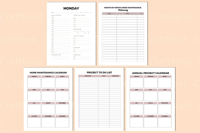 Home Maintenance Planner Guide - CraftNest - Digital Crafting and Art