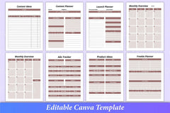 Online Business Planner Canva Template - CraftNest - Digital Crafting and Art