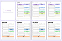 Undated Yearly Daily Planner - CraftNest - Digital Crafting and Art