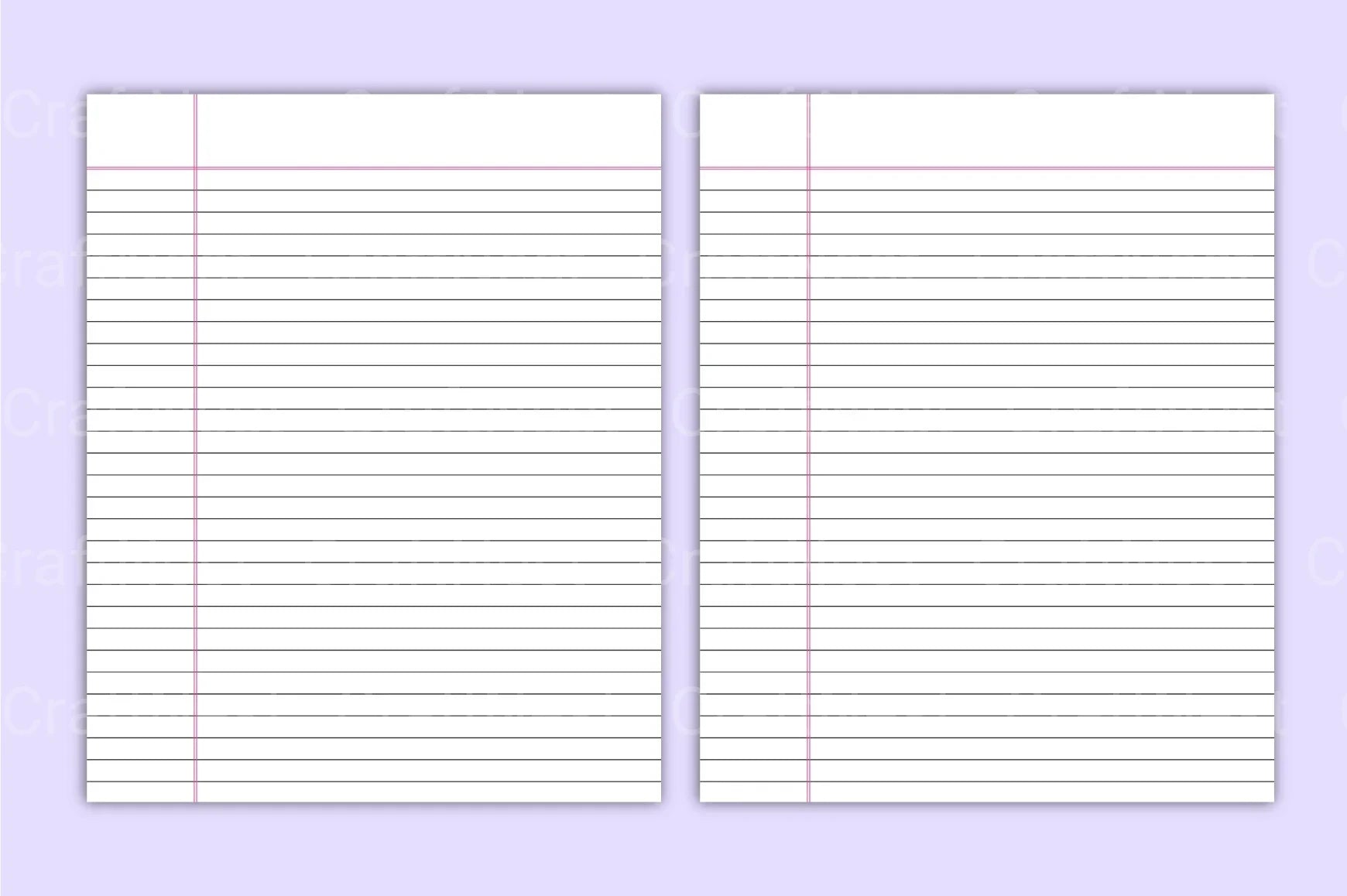 College Ruled Composition Notebook - CraftNest - Digital Crafting and Art