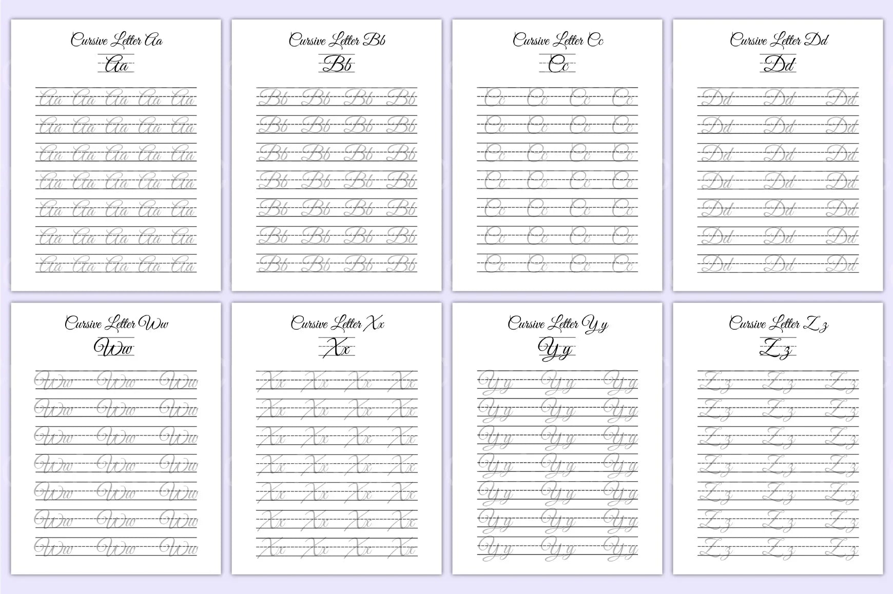 Cursive Handwriting Workbook for Kids - CraftNest - Digital Crafting and Art