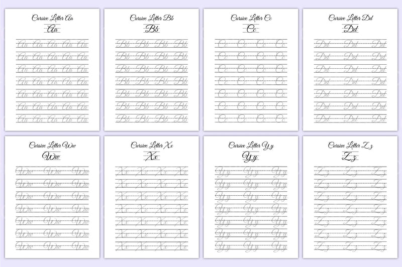 Cursive Handwriting Workbook for Kids - CraftNest - Digital Crafting and Art