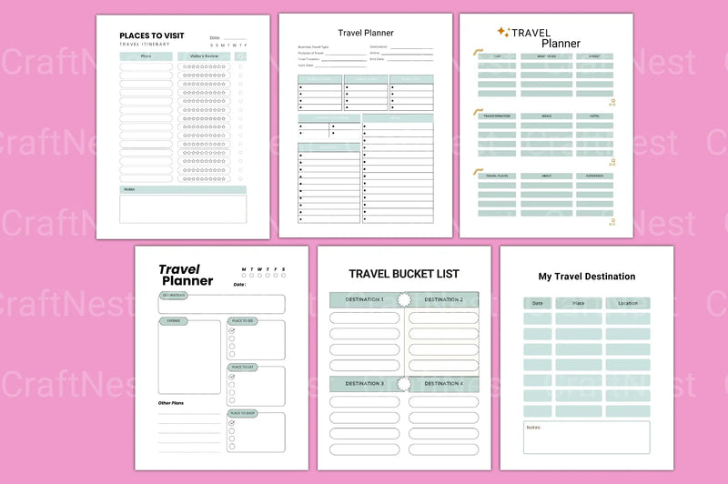 Travel Planner Guide - CraftNest - Digital Crafting and Art