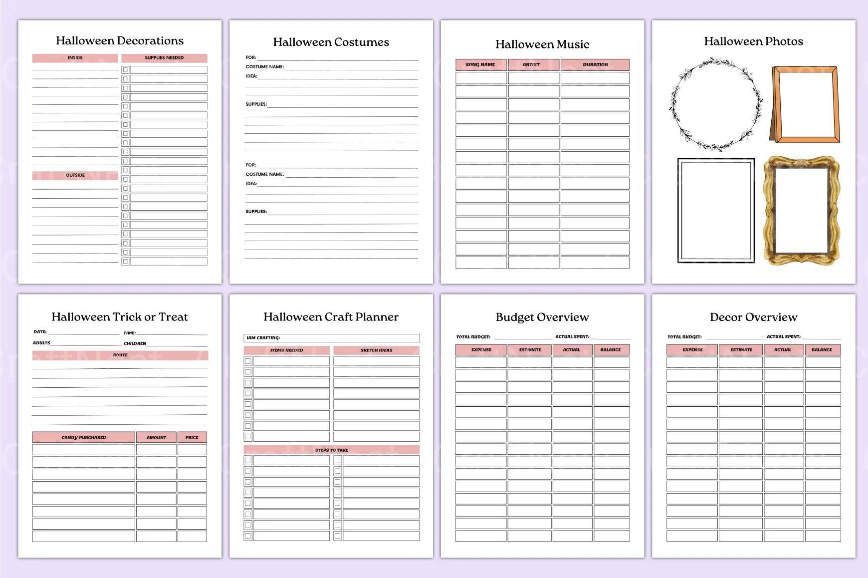 Halloween Planner Canva Template - CraftNest - Digital Crafting and Art