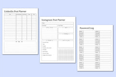 Social Media Post Planner  Bundle - CraftNest - Digital Crafting and Art