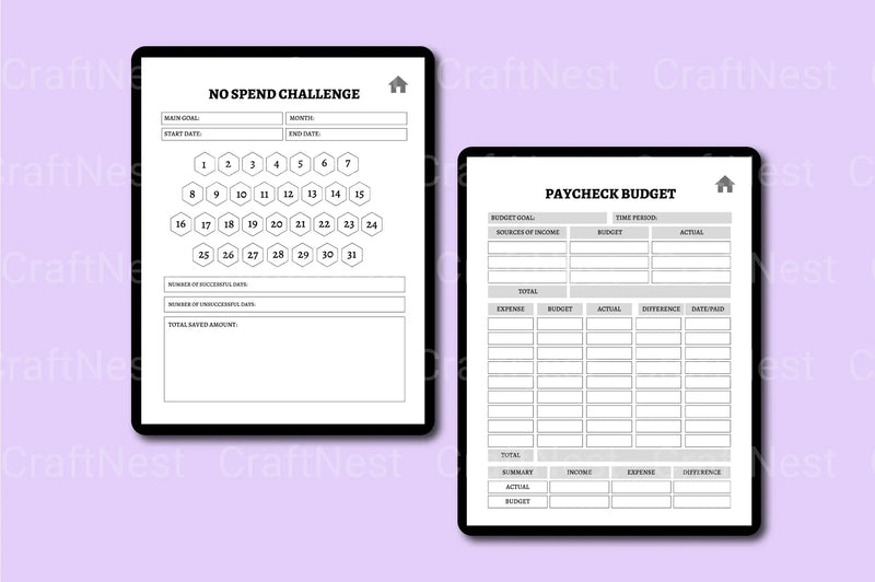 Budget Planner Template - CraftNest - Digital Crafting and Art