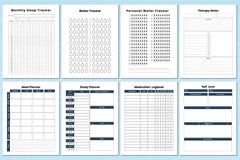 Mental Health Planner for Wellness and Self-Care - CraftNest - Digital Crafting and Art