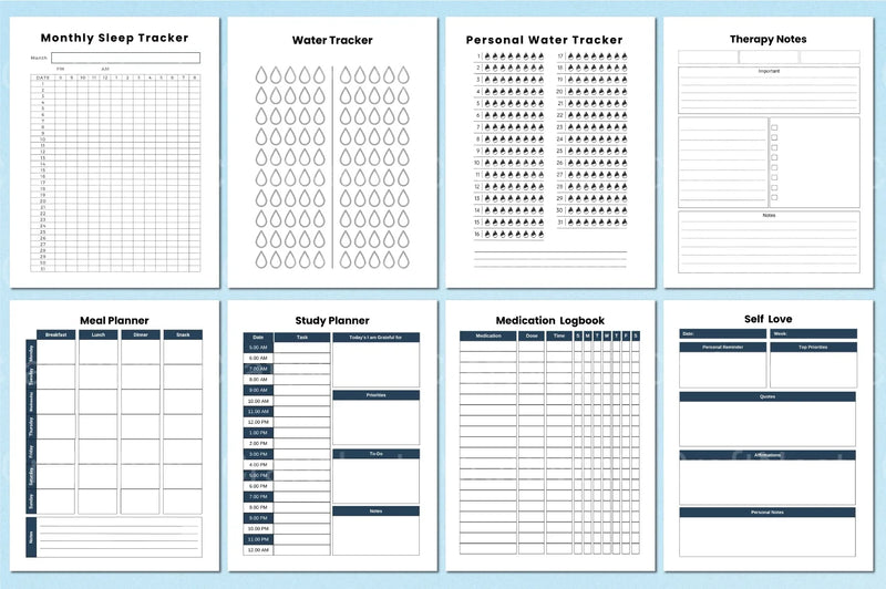 Mental Health Planner for Wellness and Self-Care - CraftNest - Digital Crafting and Art