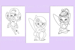 Cute Fairy Coloring Page - CraftNest - Digital Crafting and Art